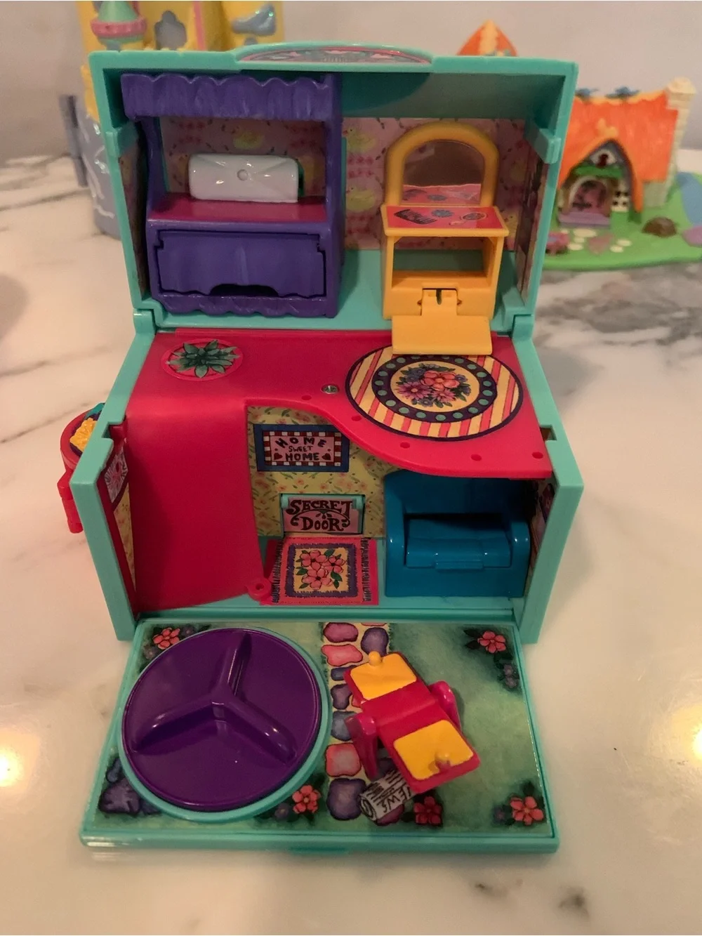 Vintage 90’s Bluebird Polly Pocket Lot Heart Compact Neighborhood House & More